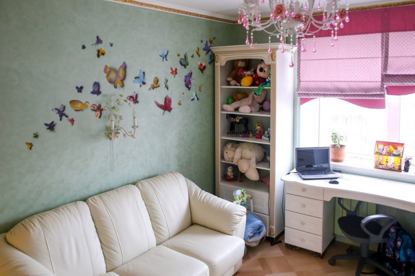 Шелковая штукатурка в спальне