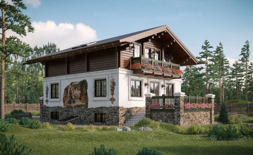 Интерьер дома из клееного бруса