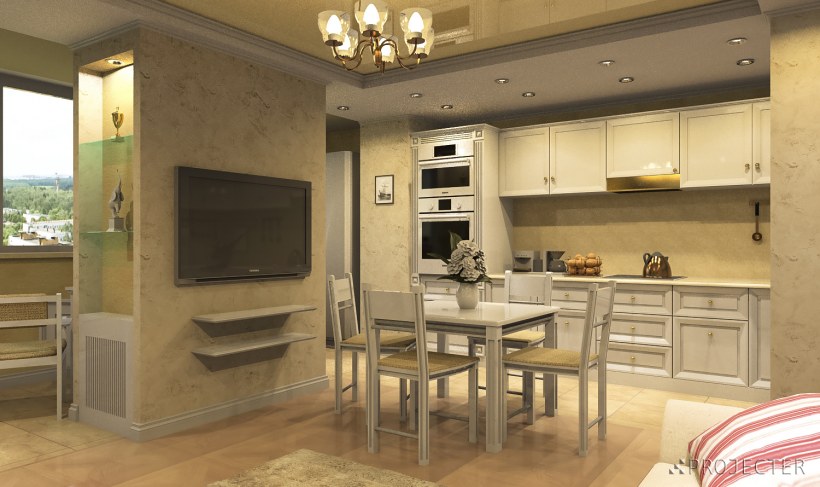 Перепланировка кухня гостиная