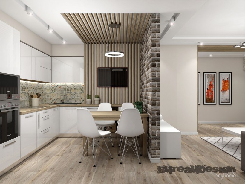 Кухня совмещенная с прихожей