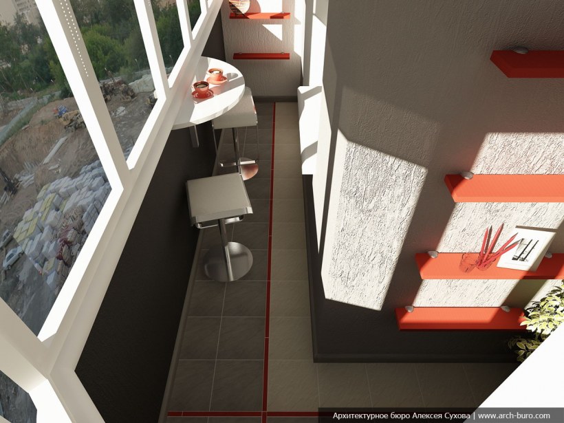 Варианты отделки балкона штукатуркой