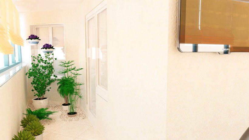 Отделка балкона искусственным камнем