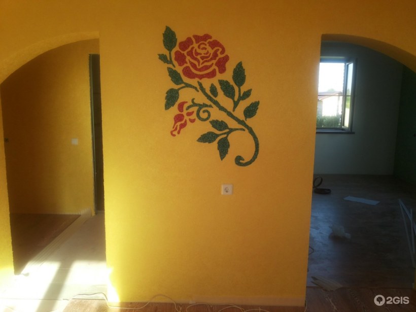 Декоративная шпаклевка в комнате