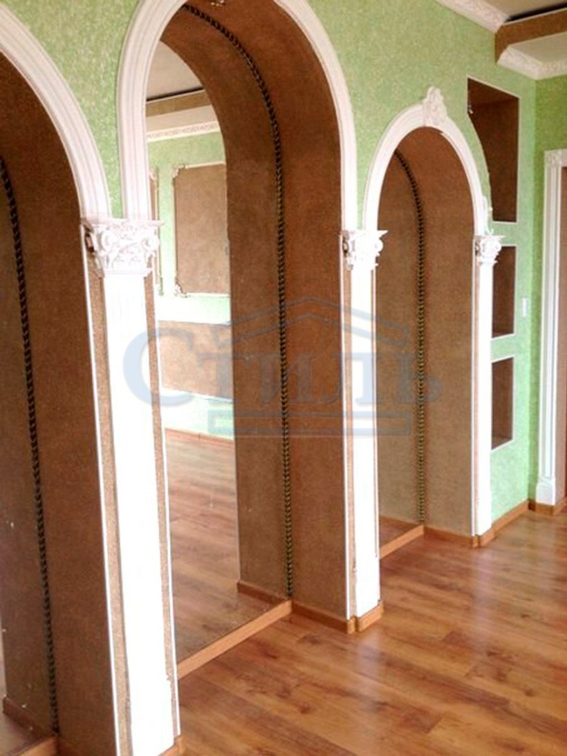 Отделка арки внутри