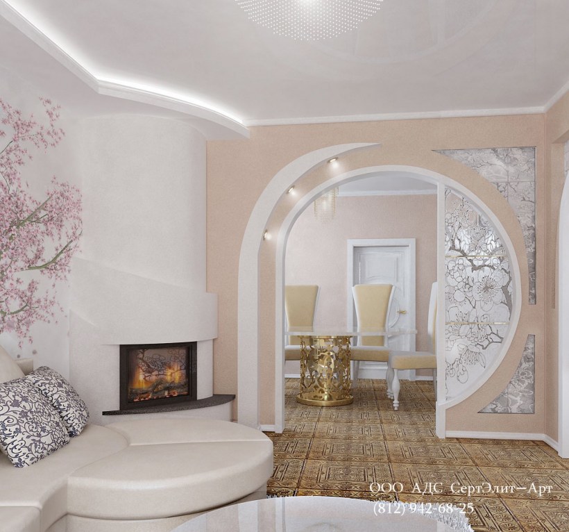 Отделка арки декоративной штукатуркой