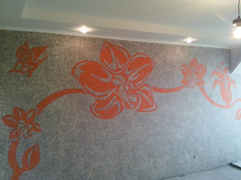 Жидкие обои на гипсокартон