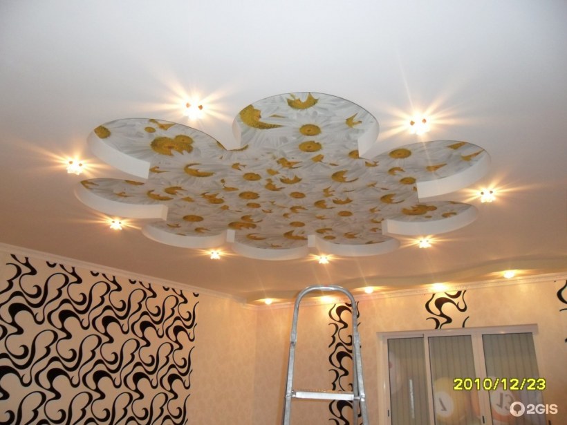 Потолки из гипсокартона под покраску современный