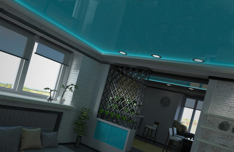 Гипсокартонный потолок с подсветкой