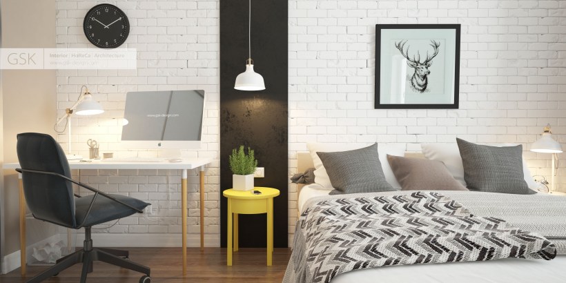 Интерьер икеа кирпич