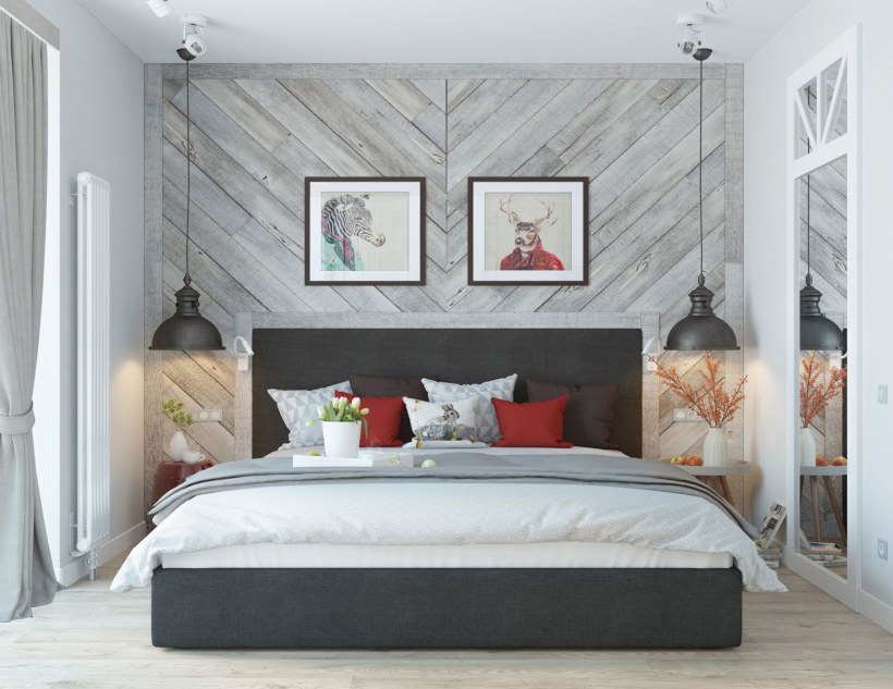 Спальня в стиле Сканди