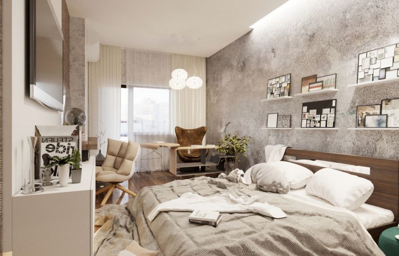 Спальня Сканди лофт