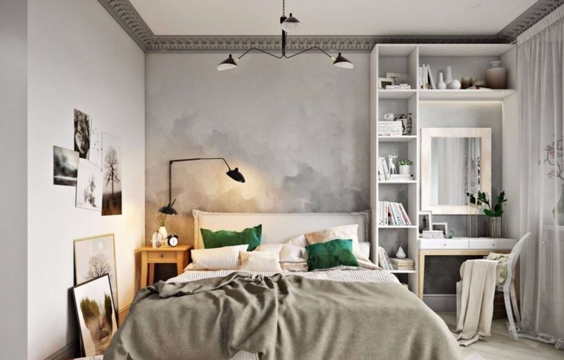 Спальня в стиле Скандинавский лофт в интерьере