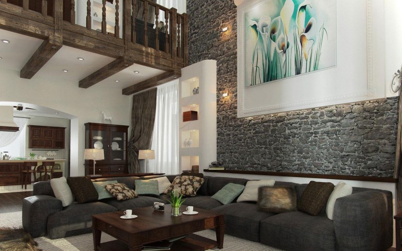 Гостиная с двойным светом