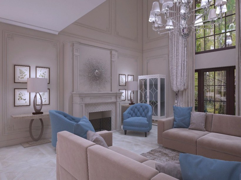 Двусветная гостиная Неоклассика