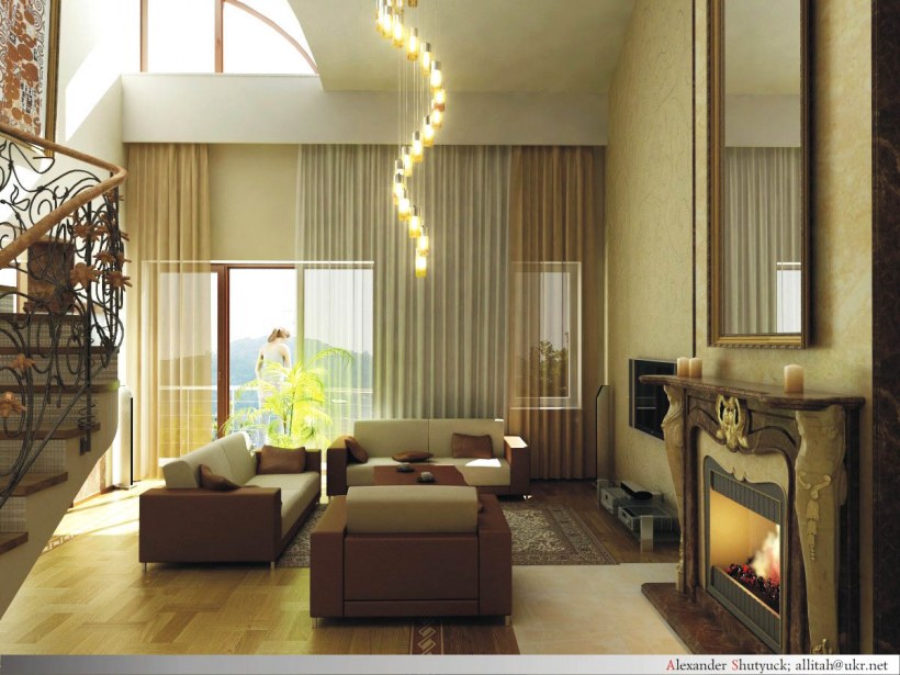 Интерьер зала со вторым светом