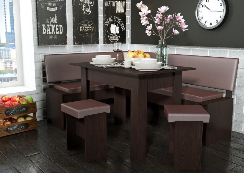 Обеденная зона Чикаго венге кожа какао БТС