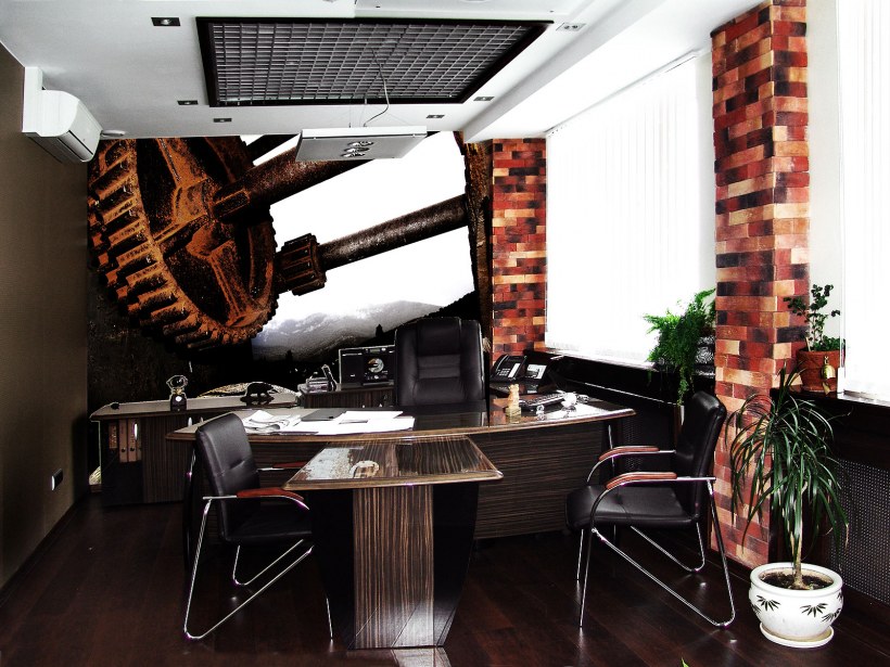 Рабочий кабинет в стиле лофт