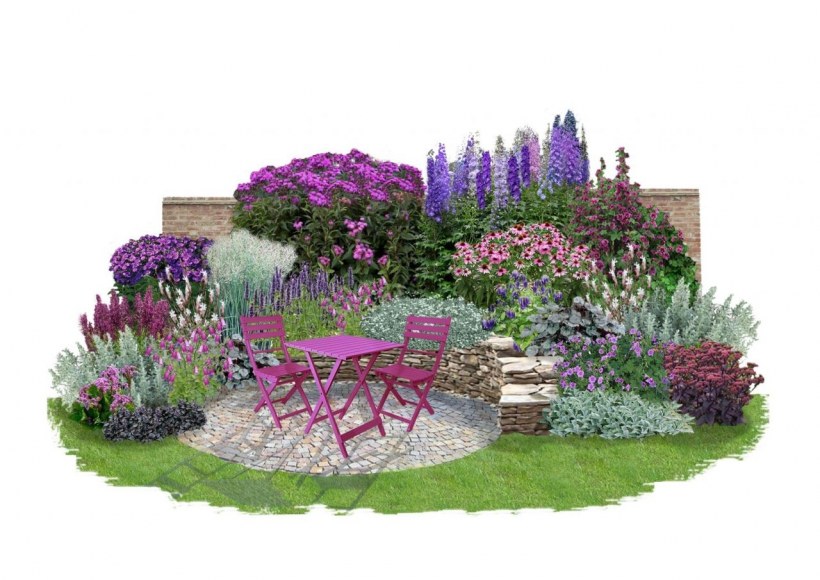 Рабатка схема цветника