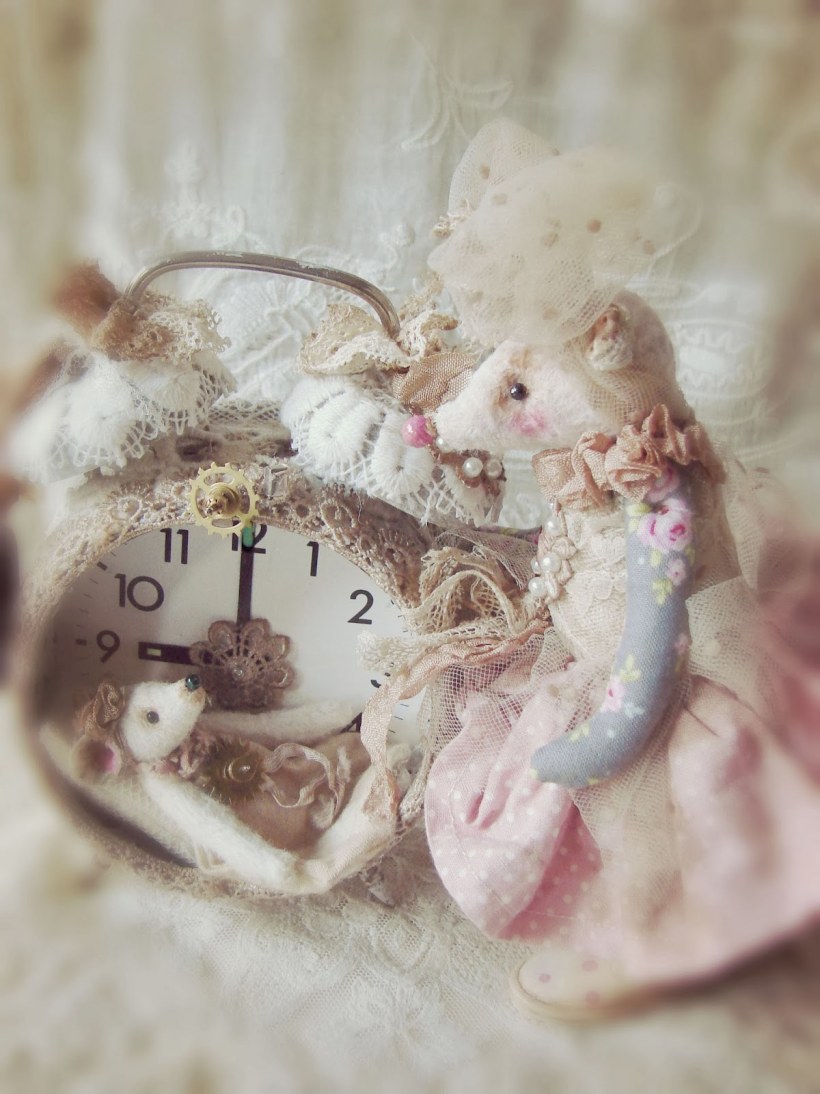 Мишка в стиле шебби Шик