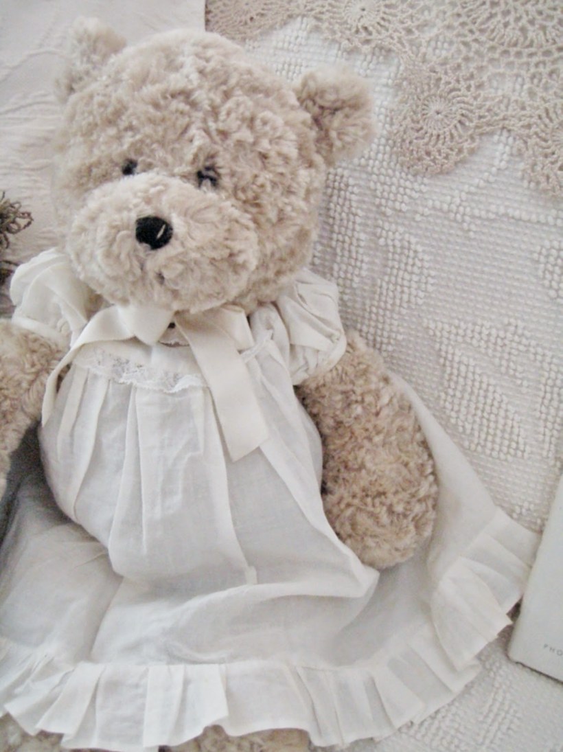 Мишка в стиле шебби Шик