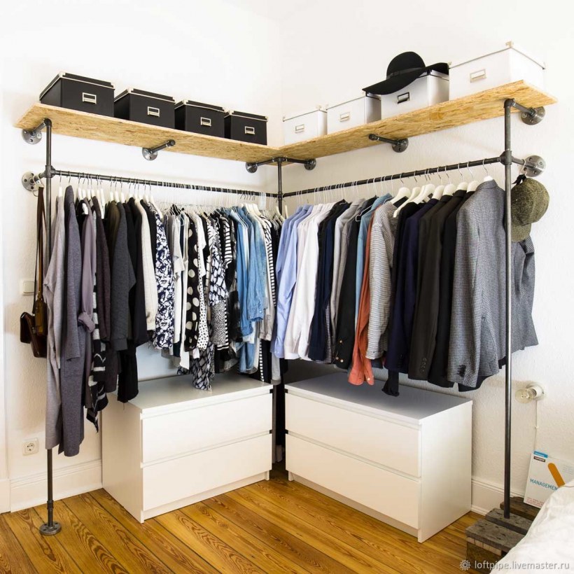 Рейл вешалка лофт