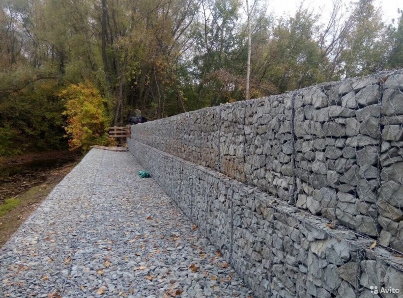 Габион подпорная стена