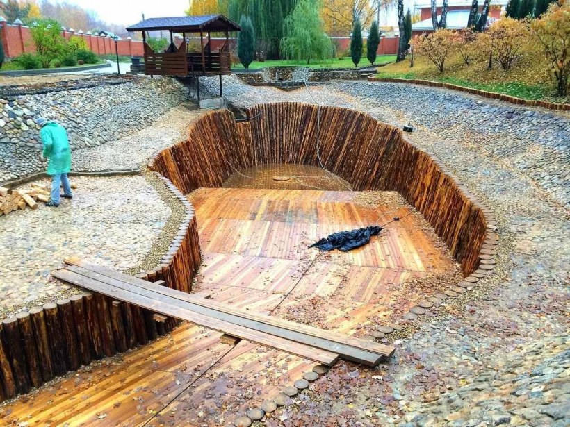 Укрепление береговой линии габионами