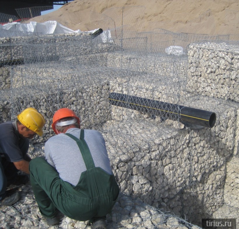 Монтаж габионов