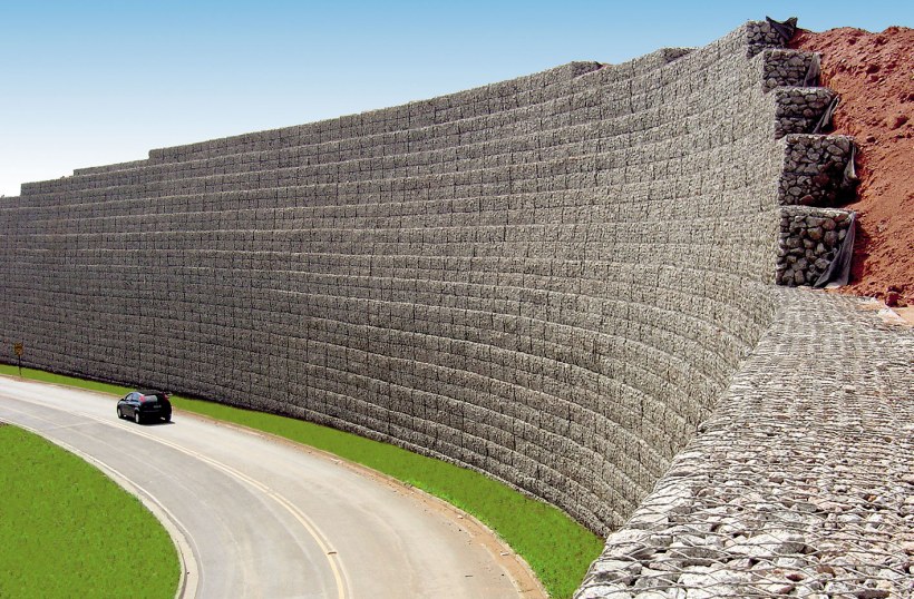 Габионы подпорная стенка