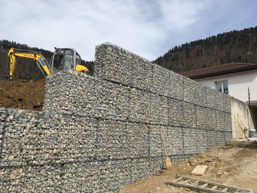 Габионные стенки моста