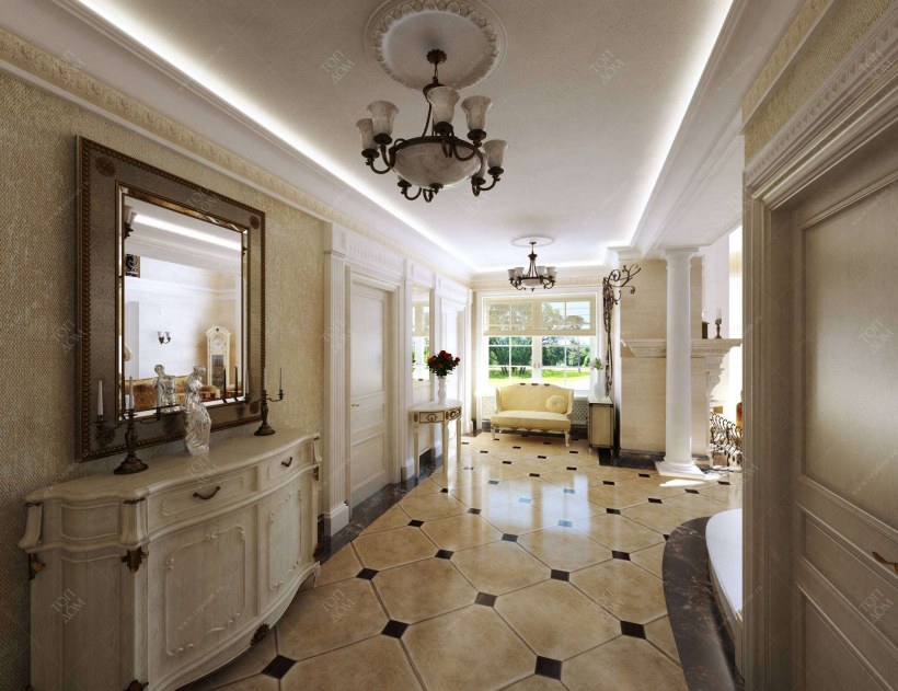 Интерьер холла в частном доме