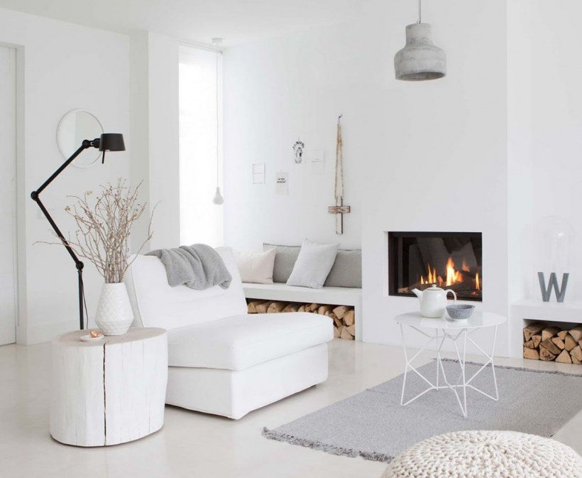Камин в стиле Сканди
