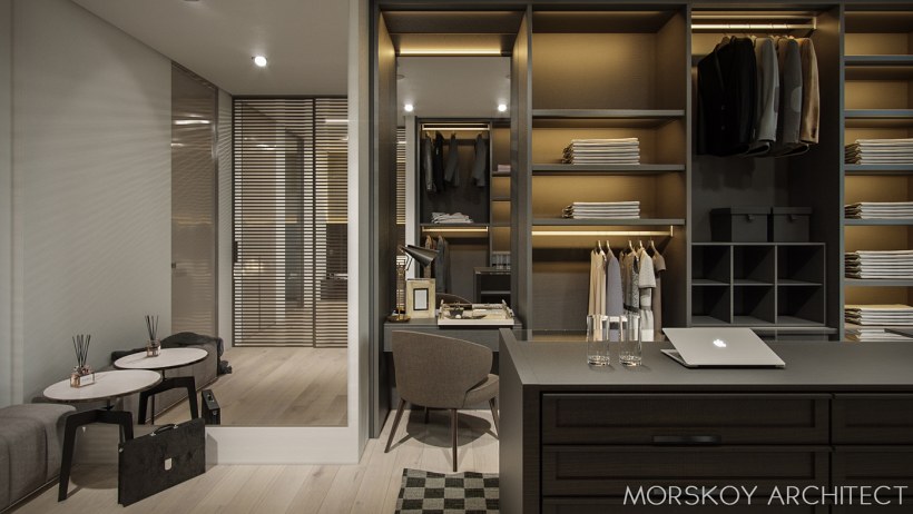 Большая гардеробная комната