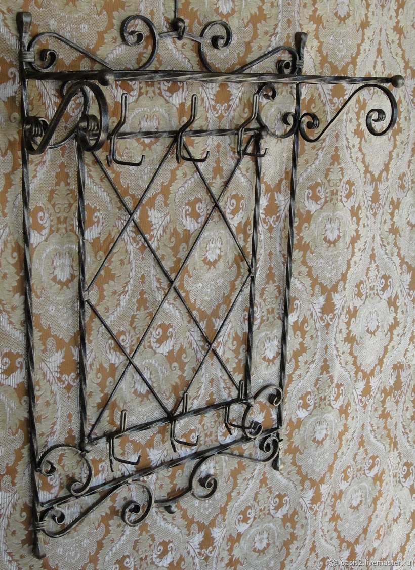 Вешалка настенная кованая