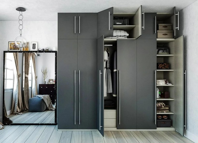 Шкаф серого цвета