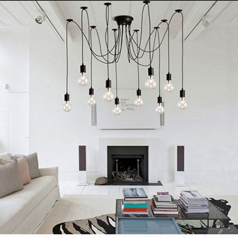 Люстра паук в спальне