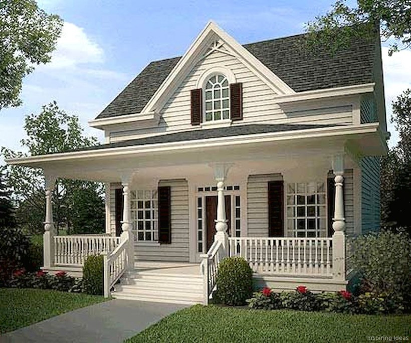 Дом с террасой в американском стиле