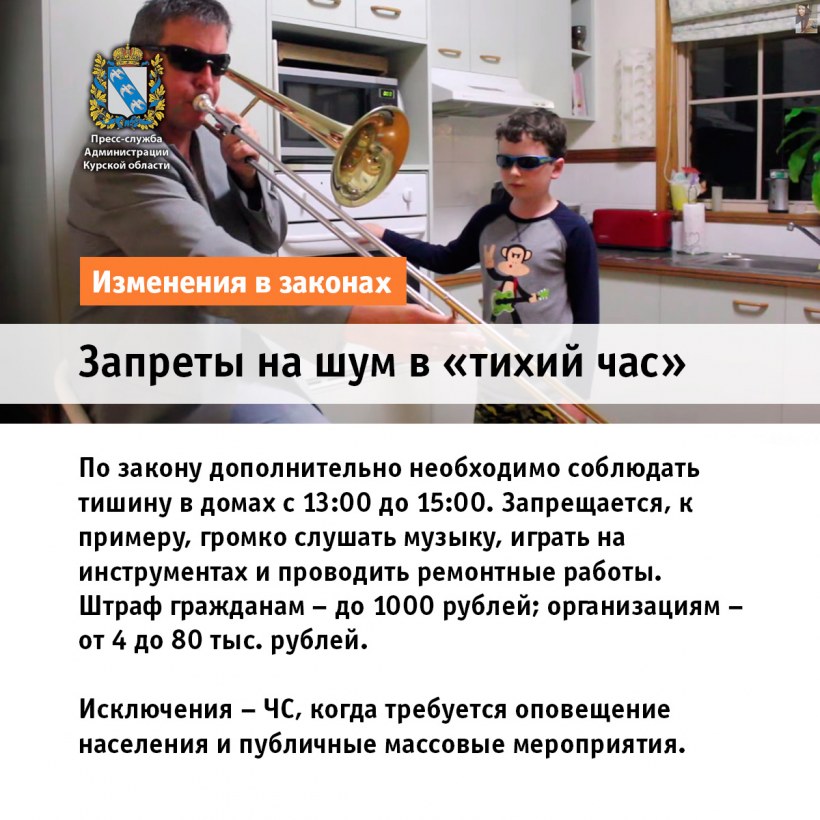 Закон о тишине в Курской области