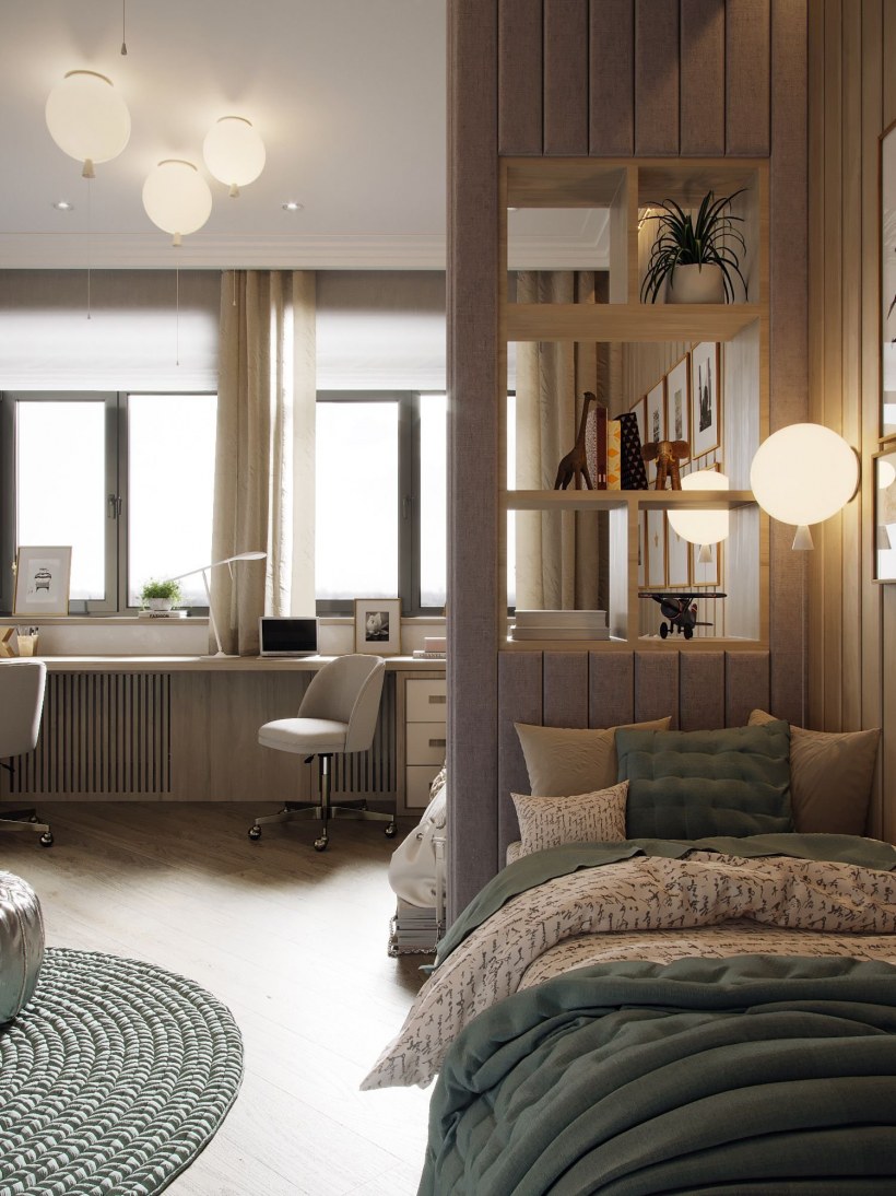 Зонирование спальни