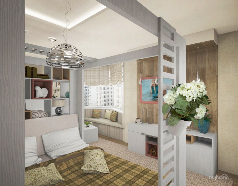 Гипсокартонные перегородки для зонирования детской и гостиной