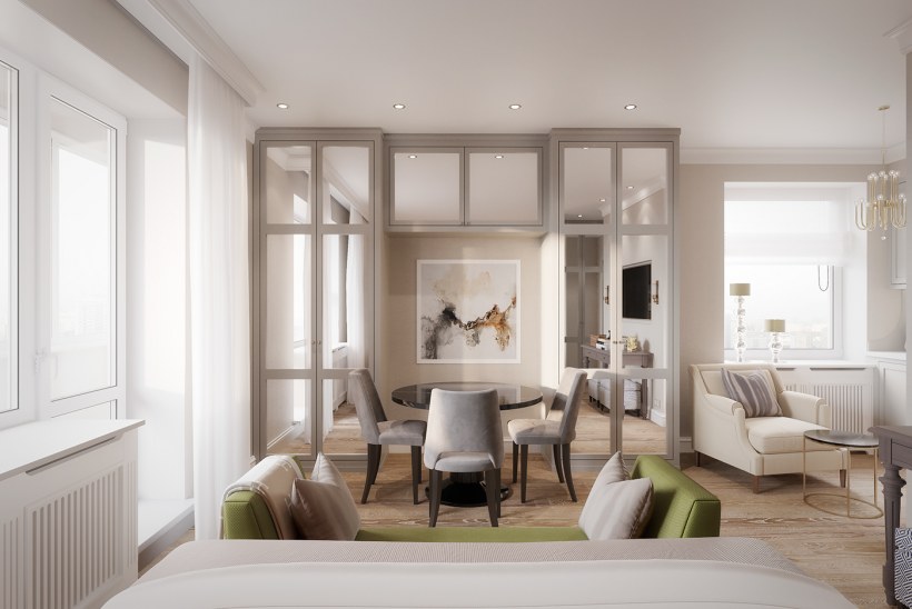 Квартиры студии с эркером