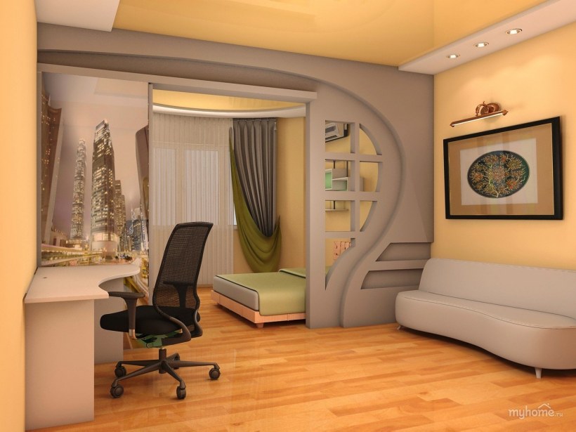 Гостиная совмещенная со спальней