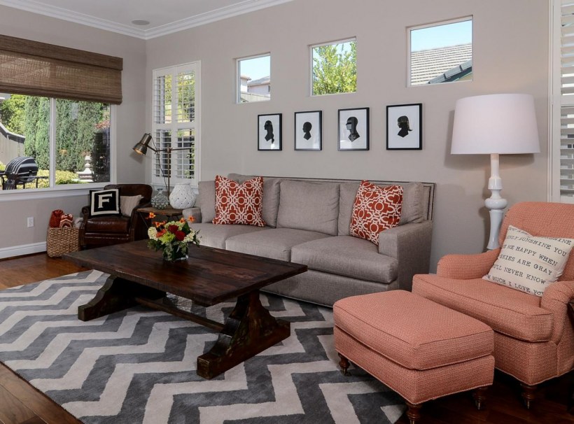 Сочетание с серым цветом в интерьере