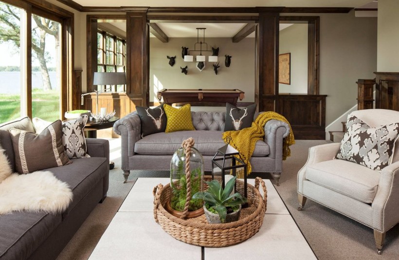 Диванная группа для гостиной в интерьере