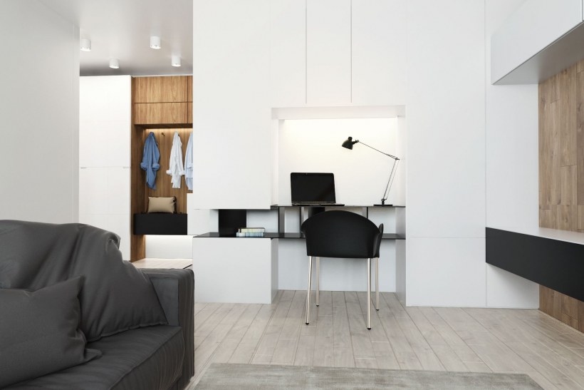 Квартира студия в стиле Минимализм