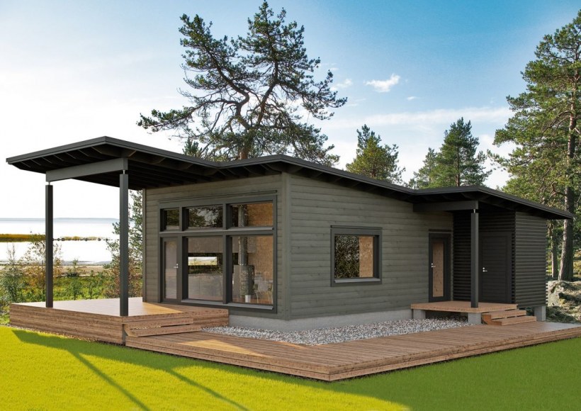 Проекты дачных домов с плоской крышей