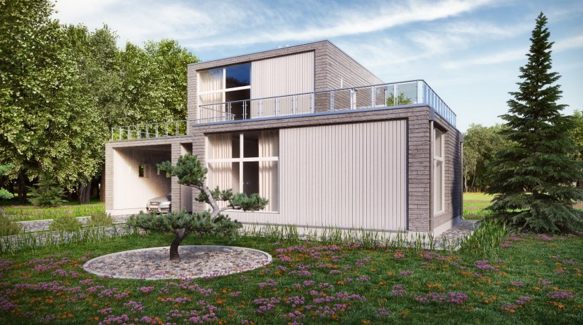 Стильный дачный домик