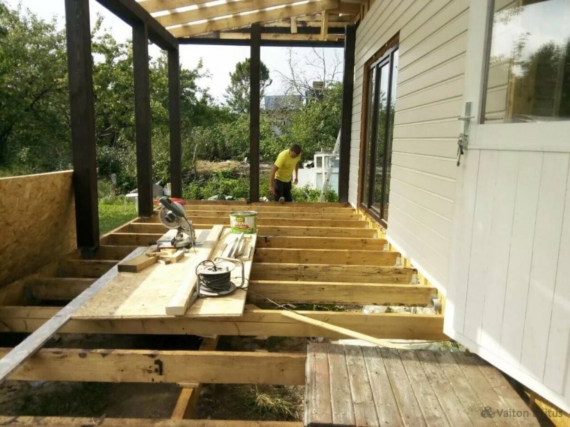 Постройка веранды к дому