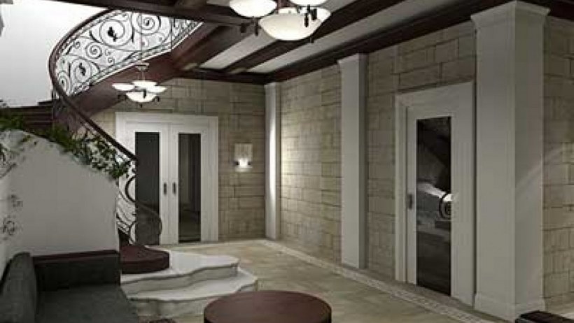 Интерьер греческий стиль в коттедже