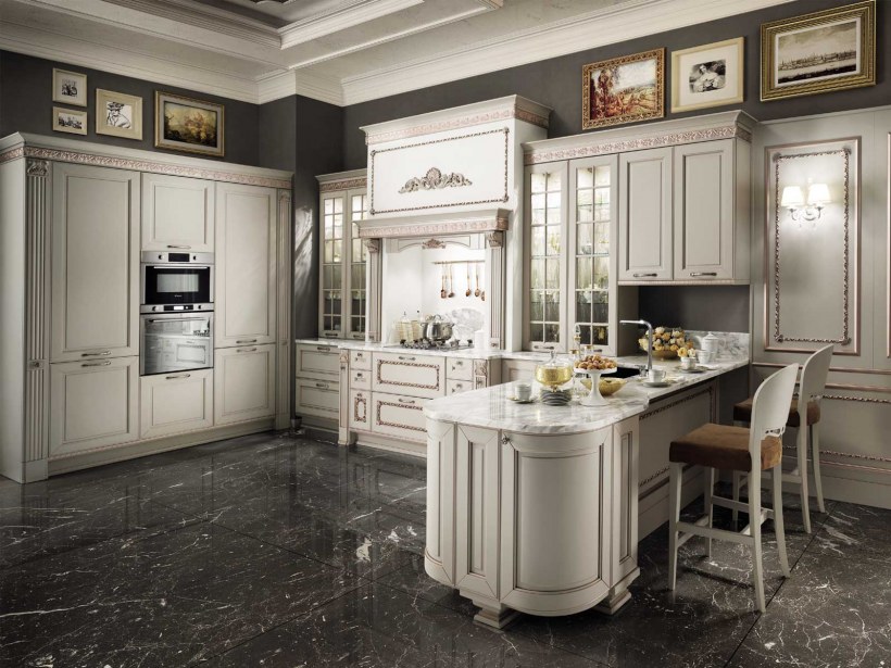 Икеа Будбин белый кухня с золотыми ручками